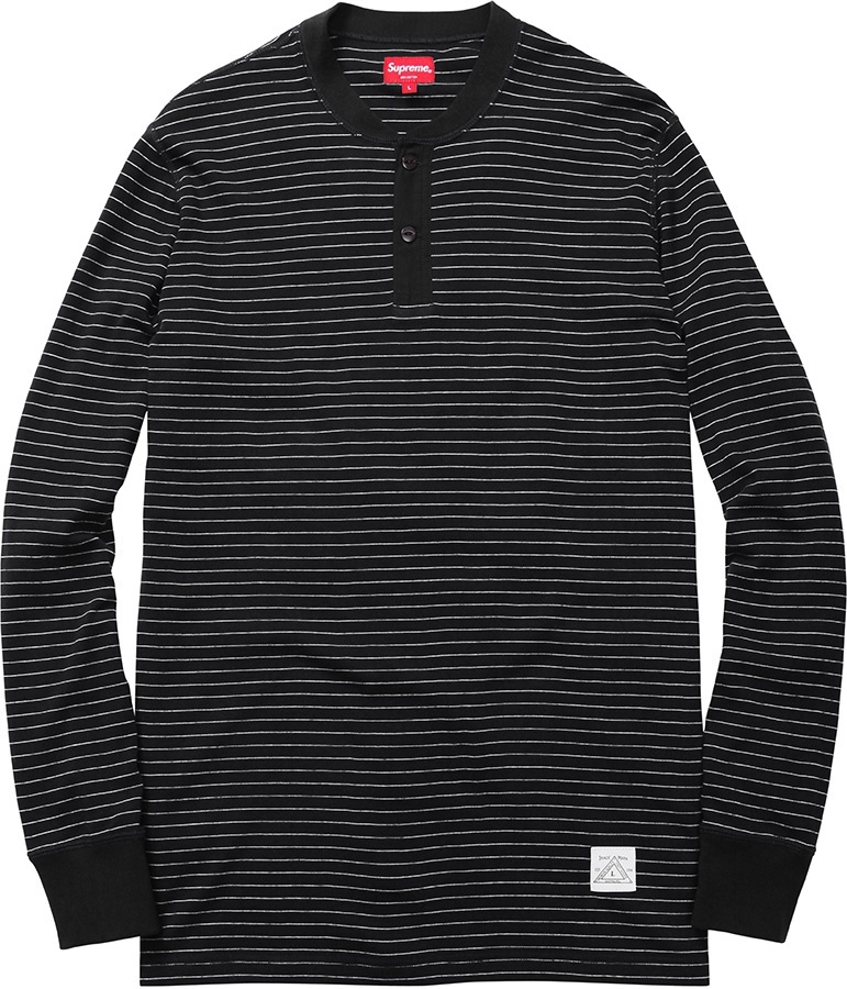 Pinstripe Thermal Henley view 2